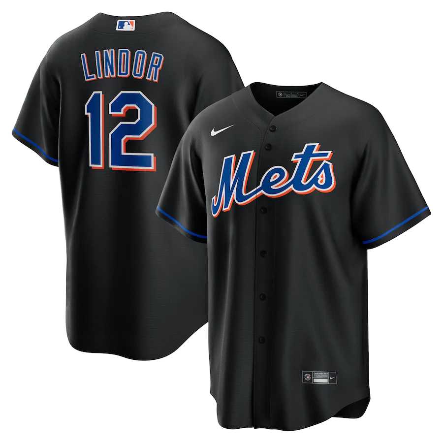Mets 12 Francisco Lindor Black Nike 2022 Alternate Cool Base Jersey Dzhi,We sell and wholesale Mets 12 Francisco Lindor Black Nike 2022 Alternate Cool Base Jersey Dzhi on line form chian!